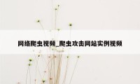 网络爬虫视频_爬虫攻击网站实例视频