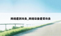 网络遭到攻击_网络设备遭受攻击