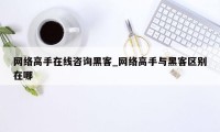 网络高手在线咨询黑客_网络高手与黑客区别在哪