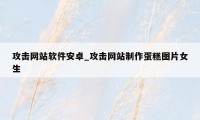 攻击网站软件安卓_攻击网站制作蛋糕图片女生