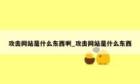 攻击网站是什么东西啊_攻击网站是什么东西