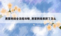 黑客网络全流程攻略_黑客网络黑屏了怎么