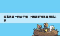 国家黑客一般会干嘛_中国国家管黑客黑别人家