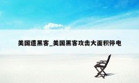 美国遭黑客_美国黑客攻击大面积停电