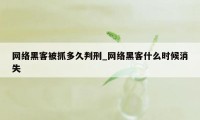 网络黑客被抓多久判刑_网络黑客什么时候消失