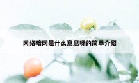 网络暗网是什么意思呀的简单介绍