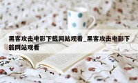 黑客攻击电影下载网站观看_黑客攻击电影下载网站观看