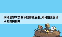 网络黑客攻击会导致哪些后果_网络遭黑客侵入的案例图片