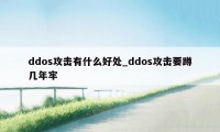 ddos攻击有什么好处_ddos攻击要蹲几年牢