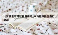 计算机木马可以自启动吗_木马程序能否自行启动